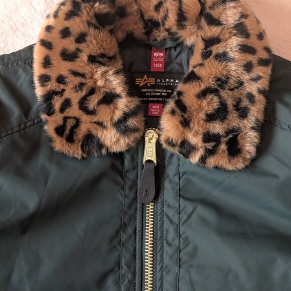 Alpha Industries B15 Faux Fur  Removable Collar Parka Men’s Sz M Bomber Coat - Picture 3 of 8